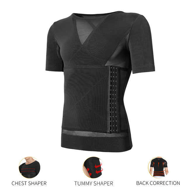Men's Compression Shirts Body Shaper Tummy Slimming